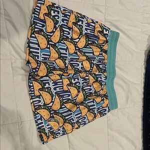 Baseball Lifestyle 101 - Kids Taco Print Shorts - Blue and White